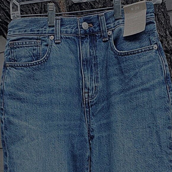 NWT Madewell High-Waisted Superwide-Leg Jeans with Deep Cuffs - Picture 3 of 13